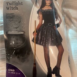 Twilight Witch Kids Costume - Black and Silver